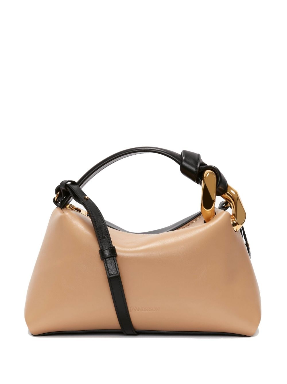 Jw Anderson Chain Leather Crossbody Bag In Neutrals