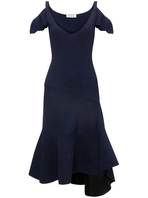 Robe volantée à épaules dénudées - JW Anderson - Modalova