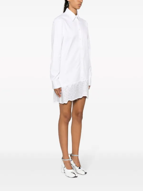JW Anderson crystal-embellished Cotton Shirtdress | White