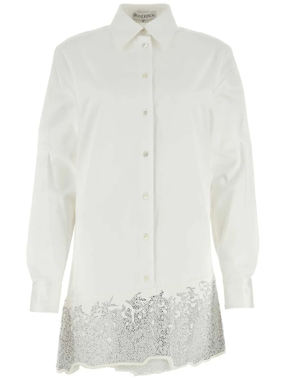 JW Anderson crystal-embellished cotton shirtdress Women