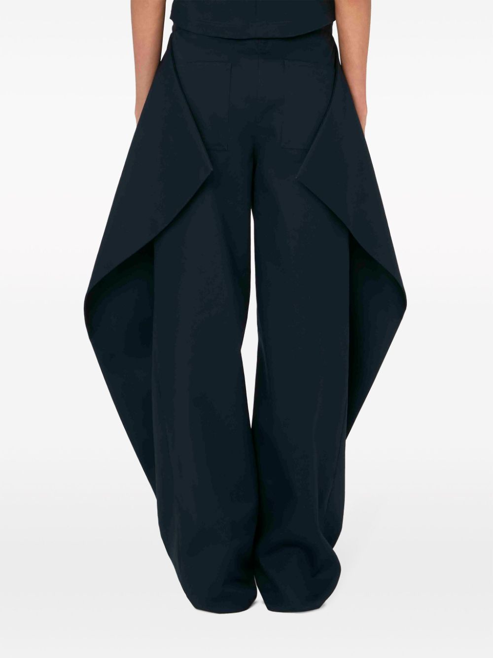 Shop Jw Anderson Kite Cotton Straight Trousers In Blue