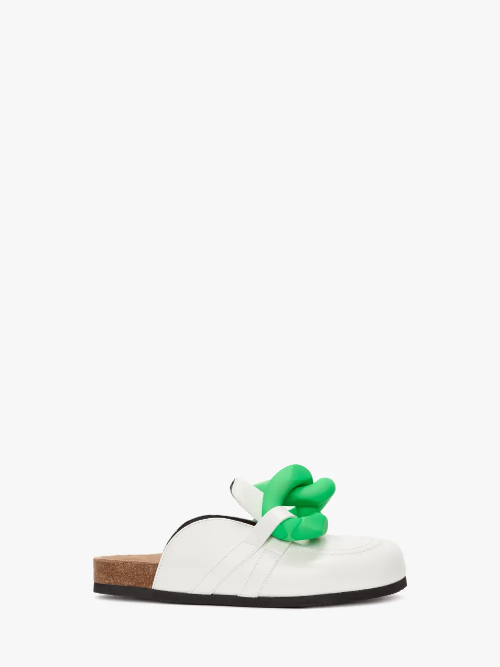 Jw Anderson Chain Loafer Leather Mules In White