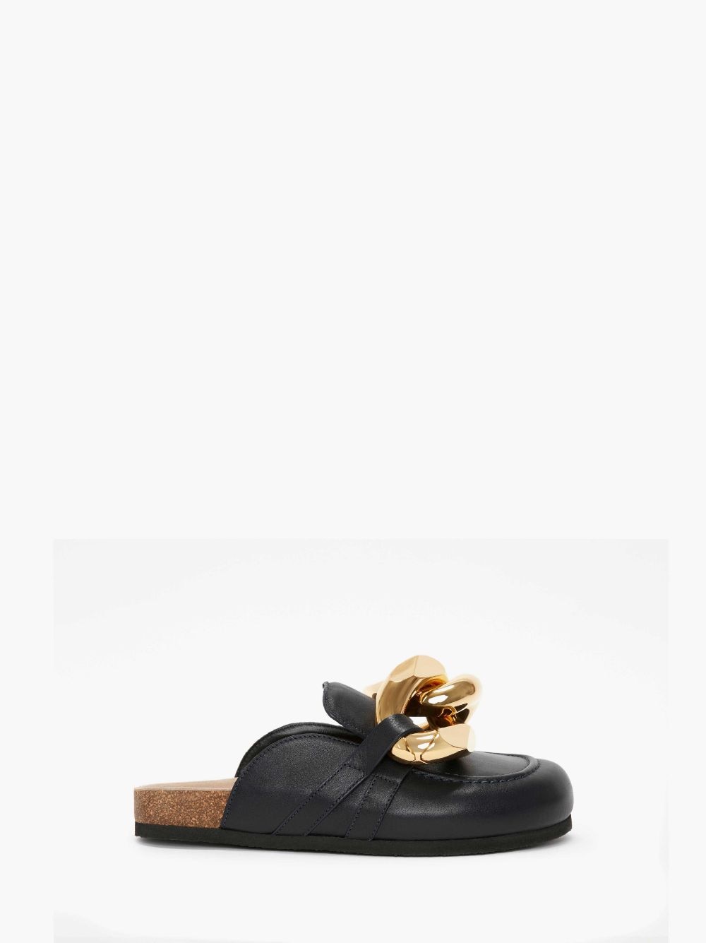 Shop Jw Anderson Chain Loafer Leather Mules In Blue