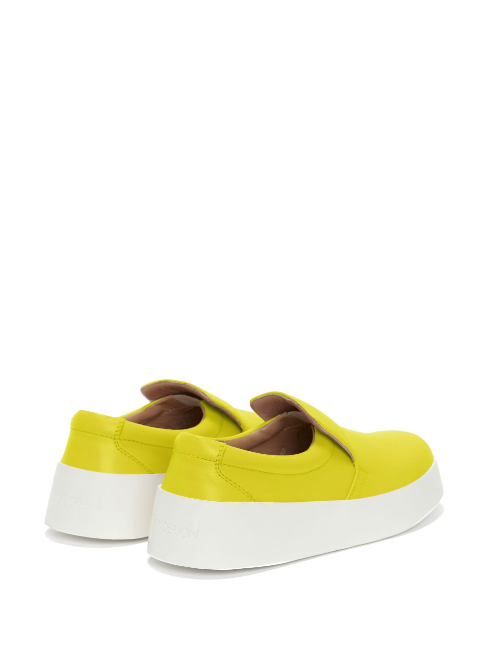 JW Anderson round-toe leather sneakers Yellow