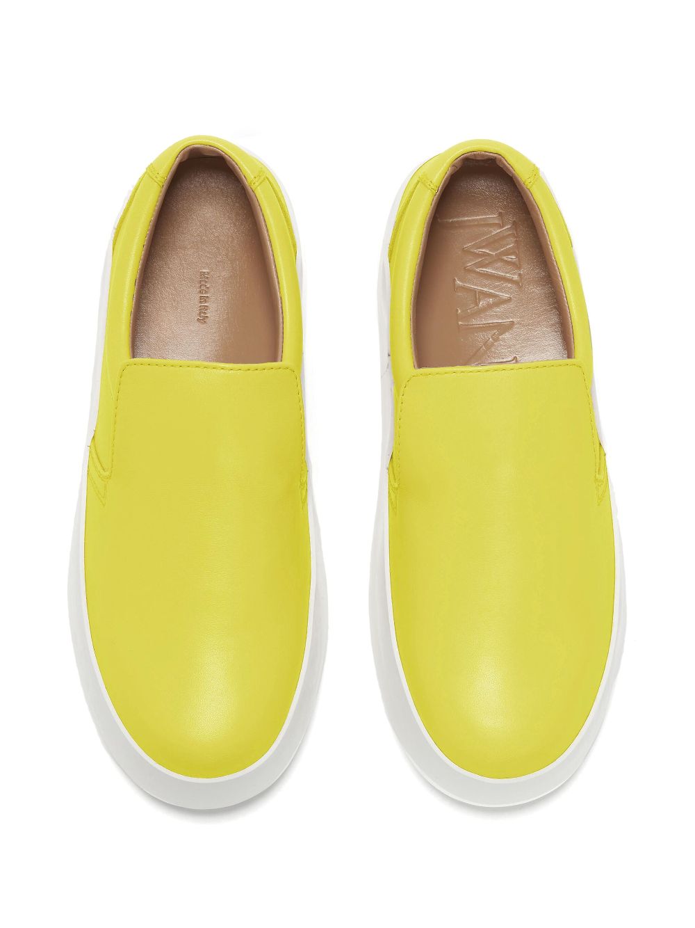 JW Anderson round-toe leather sneakers Yellow