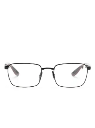Ray Ban rectangle frame Metal Glasses Farfetch