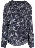 ISABEL MARANT Tiphaine marble-print silk blouse - Blue