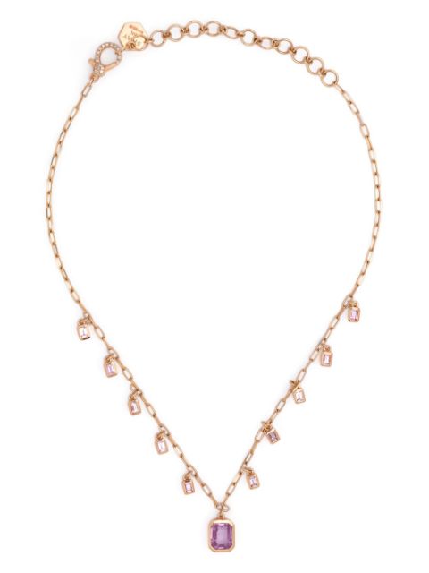 SHAY Choker in oro rosa 18kt con zaffiri