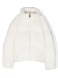 Moncler Enfant Sergura logo-patch shearling jacket - Neutrals