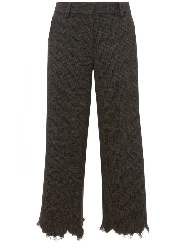 JW Anderson Distressed-effect Straight-leg Trousers in Grey