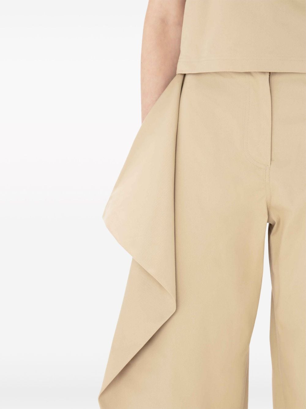 Shop Jw Anderson Straight-leg Belted Trousers In Neutrals