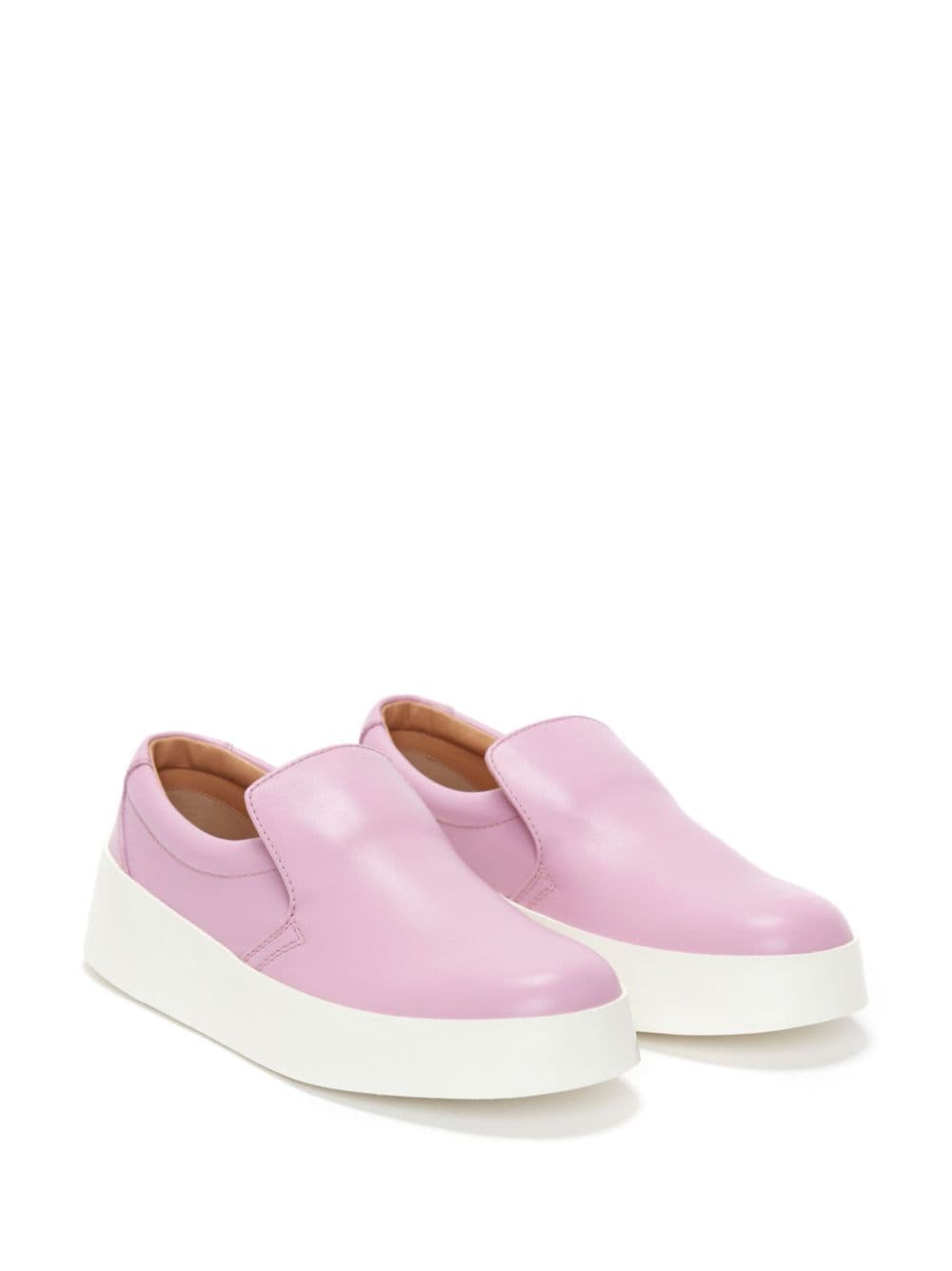 JW Anderson round-toe leather sneakers - Roze