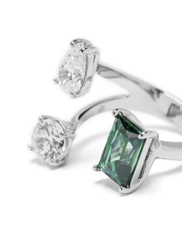 Swarovski Mesmera Swarovski zirconia cocktail ring women Brass Cubic Zirconia 50 Silver