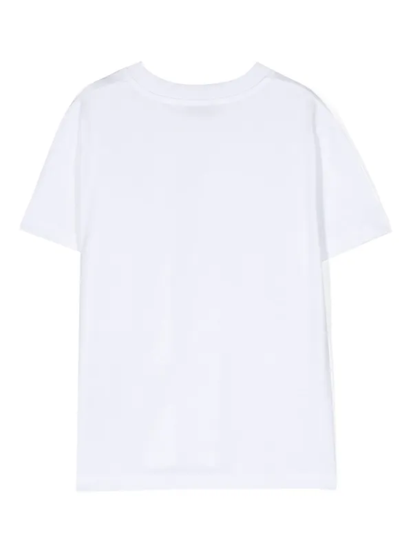 Moncler Enfant logo-patch Cotton T-shirt | White | FARFETCH