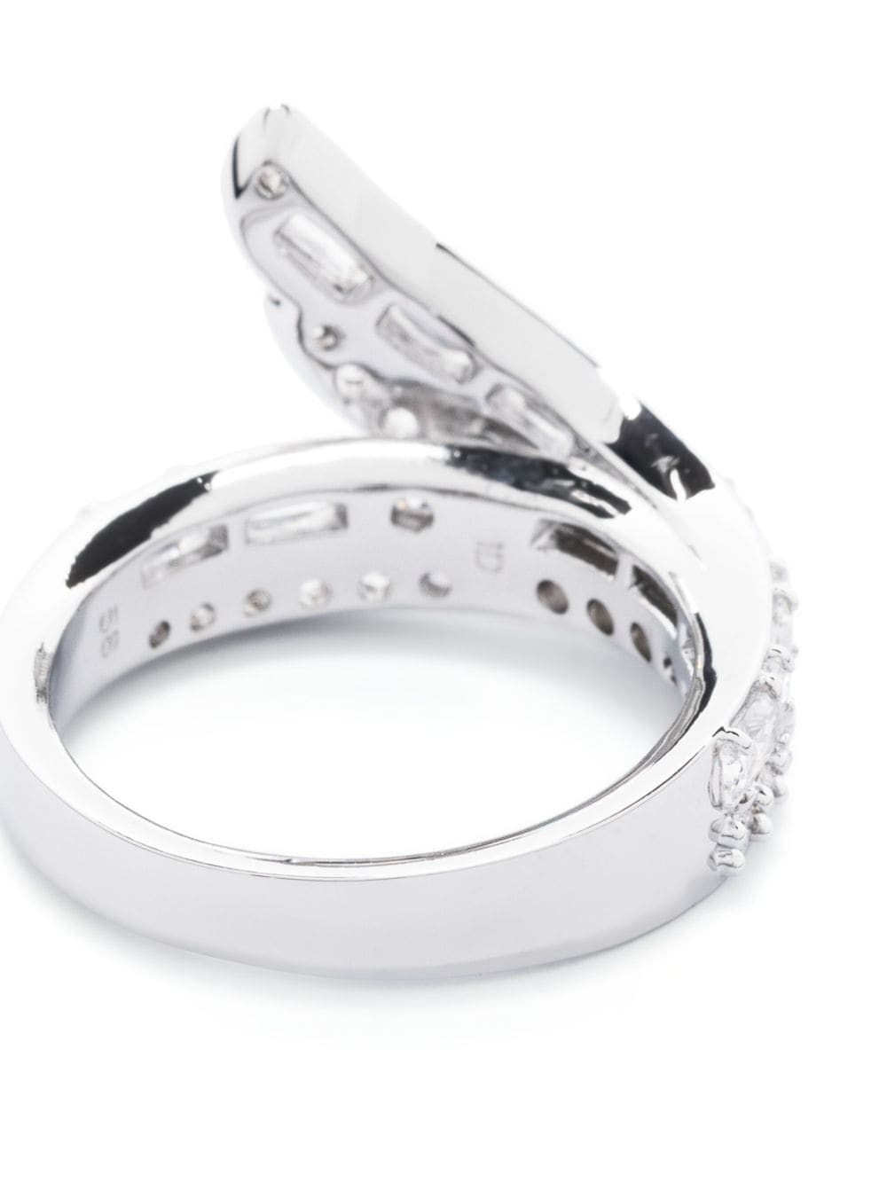 Shop Swarovski Hyperbola Band Ring In Silver