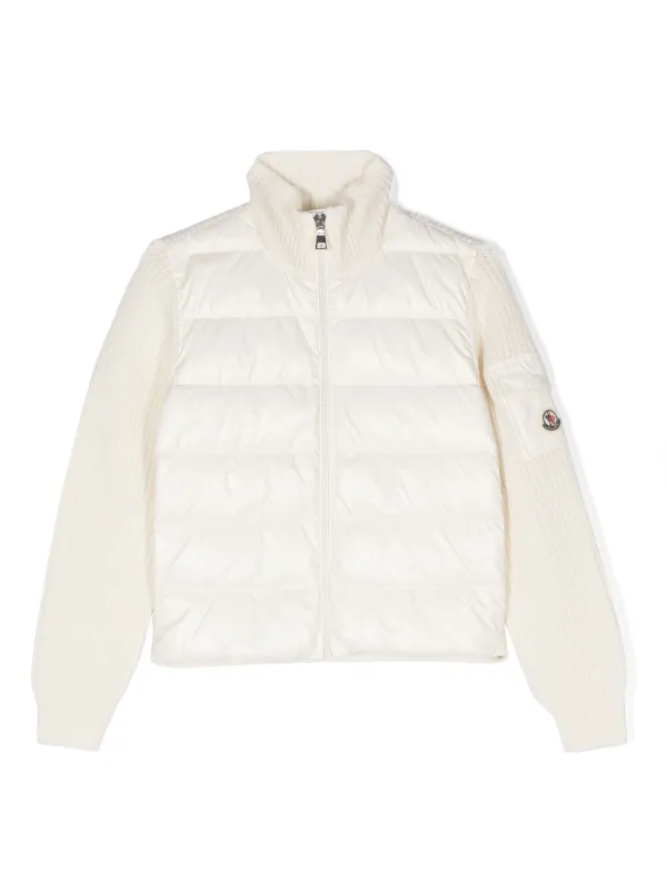 Moncler Enfant padded panel ribbed knit Jacket Farfetch