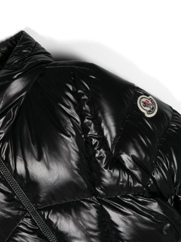 Moncler coat outlet black shiny