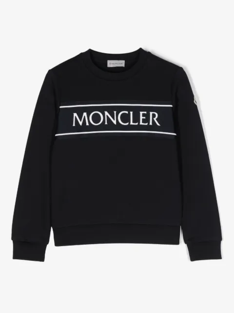 Moncler Enfant sudadera con logo estampado
