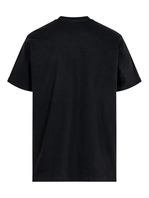 Supreme Logo T shirt Supreme Brand T shirt Black Short-sleeve Cotton T shirt  for men –