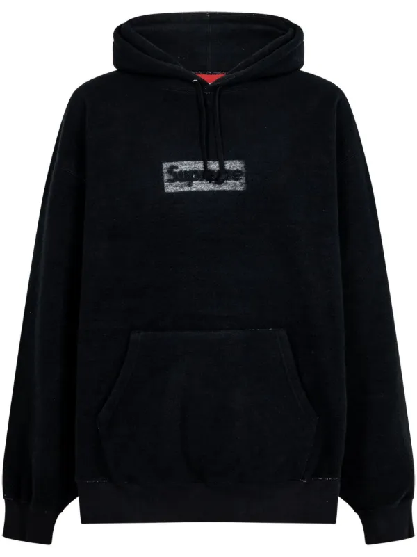 Supreme black 2024 and white hoodie