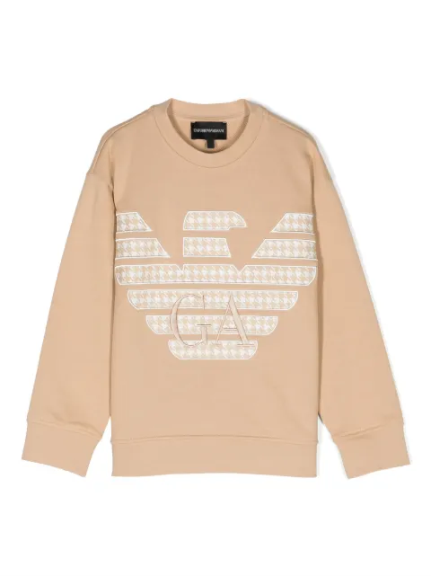 Emporio Armani Kids embroidered-logo cotton sweatshirt