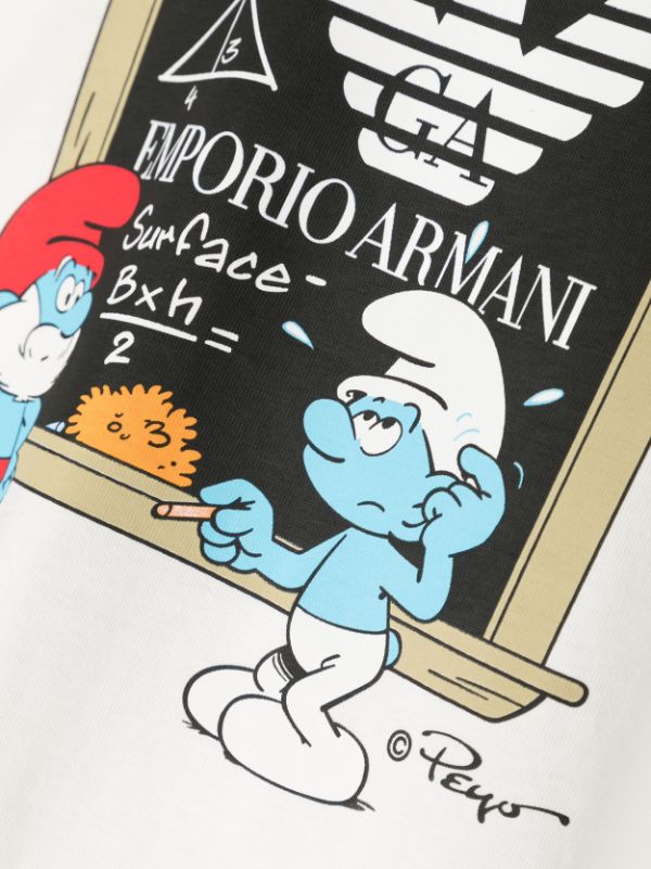 Emporio Armani Kids x Smurfs ロゴ Tシャツ - Farfetch