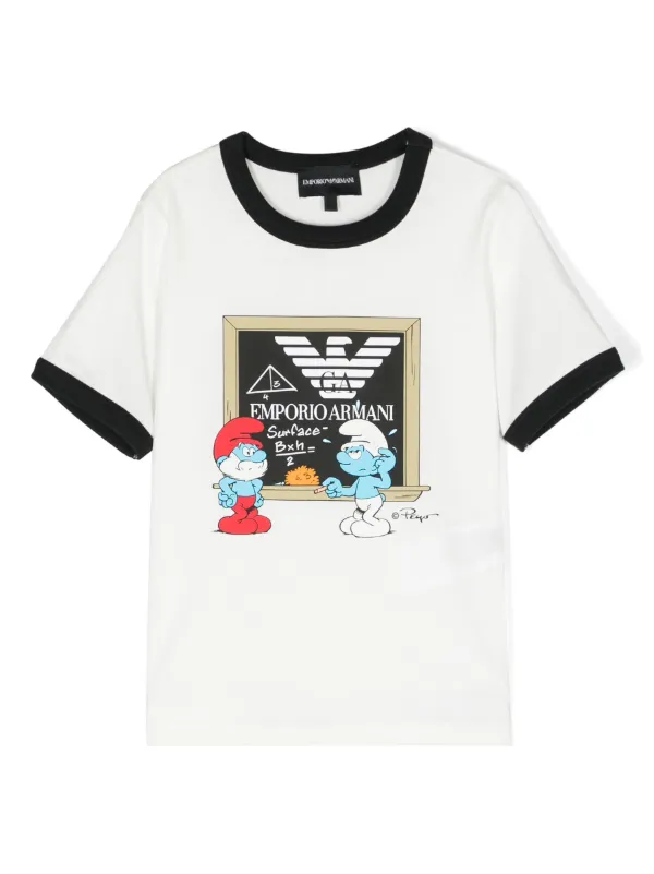 Emporio Armani Kids x Smurfs ロゴ Tシャツ - Farfetch