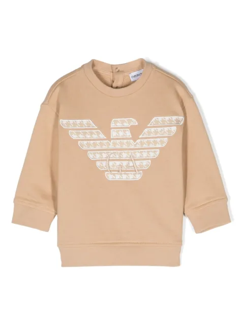 Emporio Armani Kids سويت شيرت قطن بشارة شعار الماركة