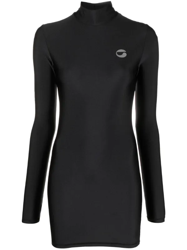 ワンピース Coperni FW24 HIGH NECK FITTED MINI DRESS (COPJS60545 BLACK) COPR139545_BLACK_AW24_coperni_