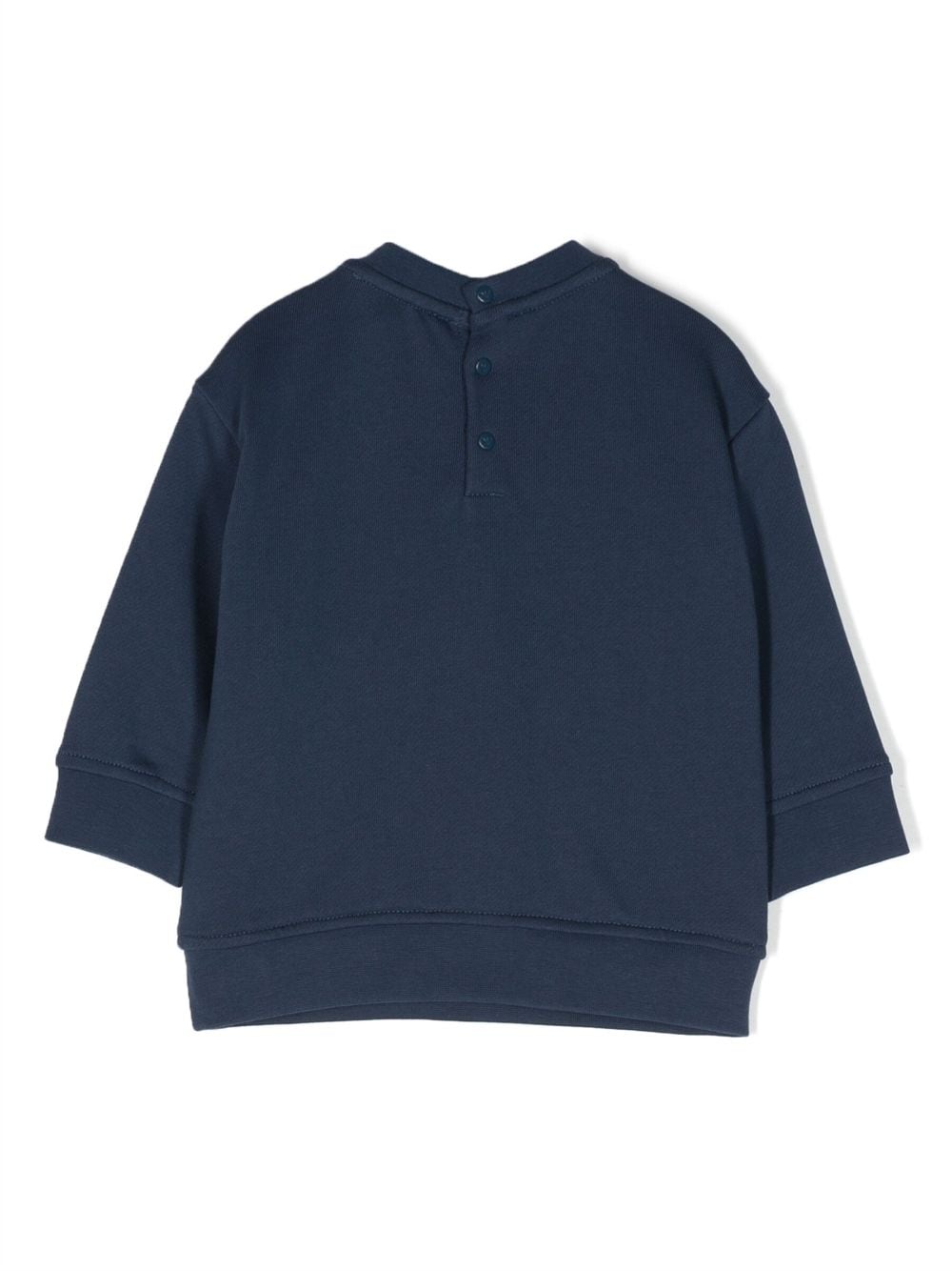 Shop Emporio Armani Logo-patch Cotton Sweatshirt In Blau
