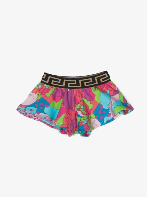 Versace Kids abstract-pattern elasticated shorts