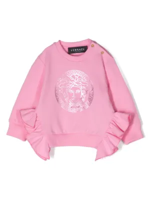 Versace Kids Medusa Head ruffle trim Sweatshirt Farfetch