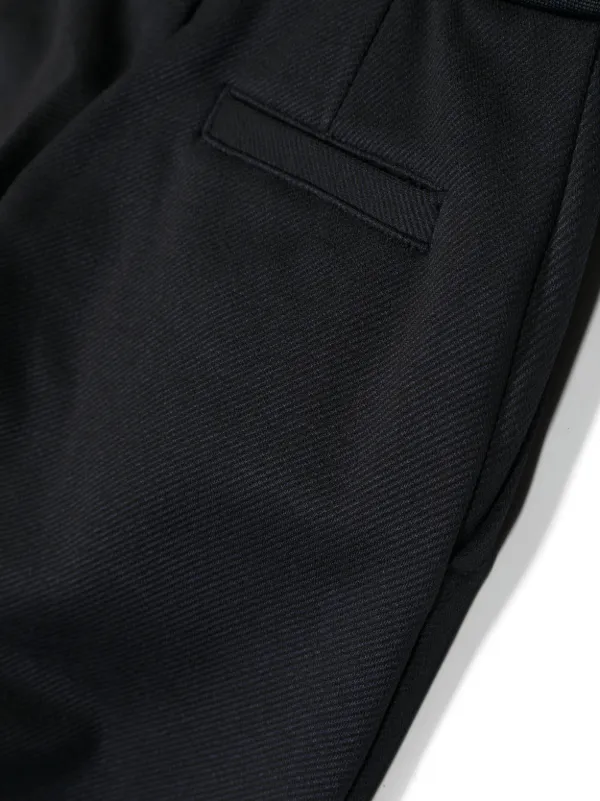 Emporio Armani Kids logo-waistband Twill straight-leg Trousers 