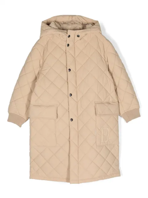 Emporio Armani Kids quilted-finish hooded coat