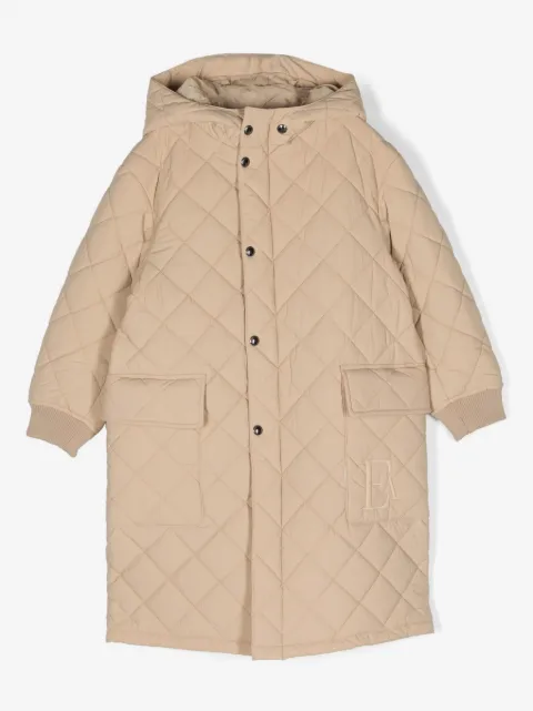 Emporio Armani Kids quilted-finish hooded coat