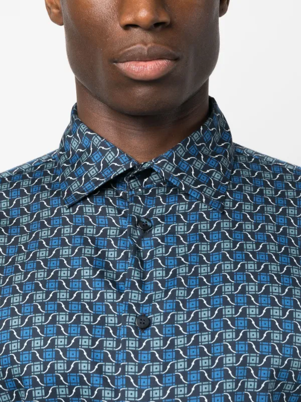 ETRO geometric-pattern long-sleeve Shirt - Farfetch