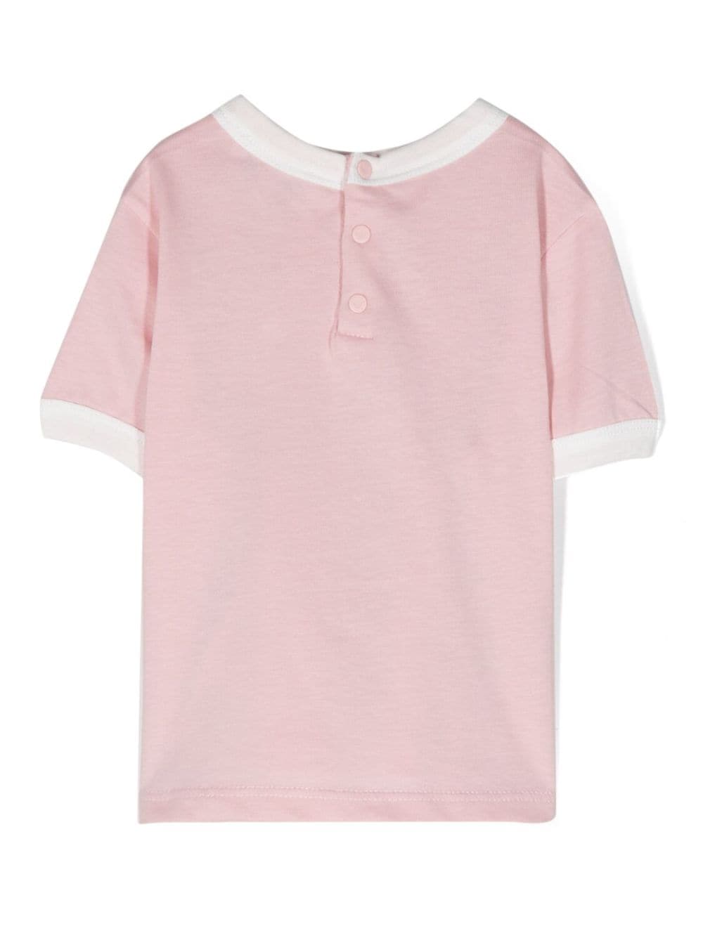 Emporio Armani Kids Smurfs-print organic-cotton T-shirt - Roze