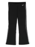 Molo side-stripe flared trousers - Black