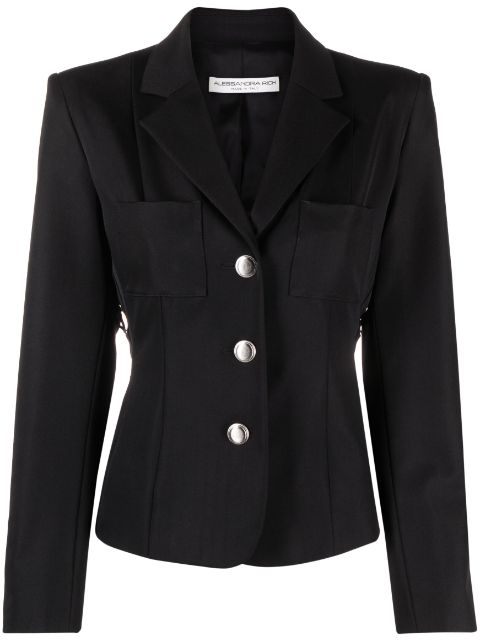 Alessandra Rich lace-up wool-blend blazer