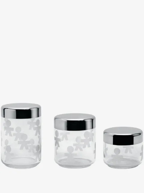 Alessi Set aus drei Aufbewahrungsgläsern