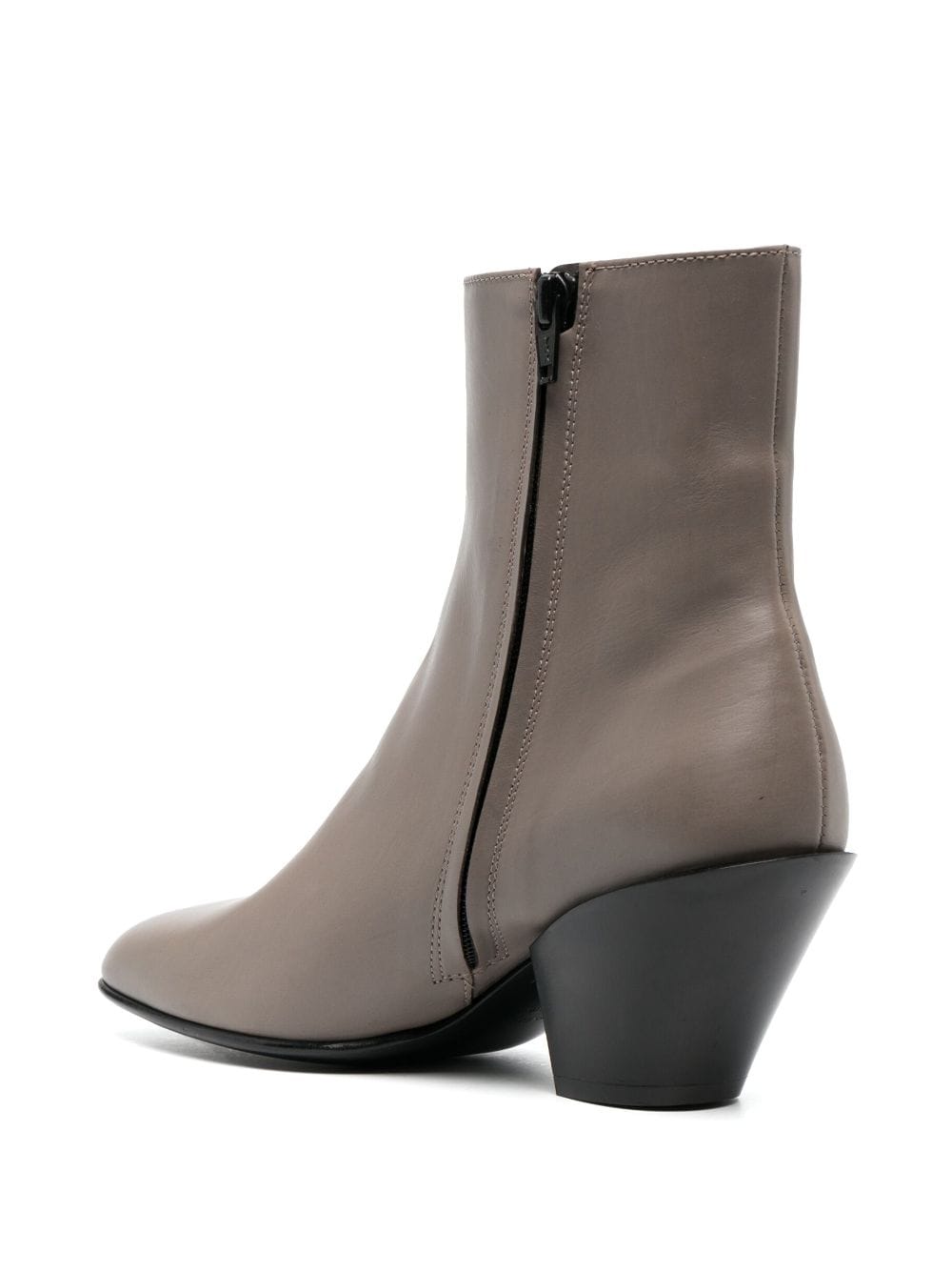 Shop Roberto Festa Allyk 80mm Leather Ankle Boots In Grey