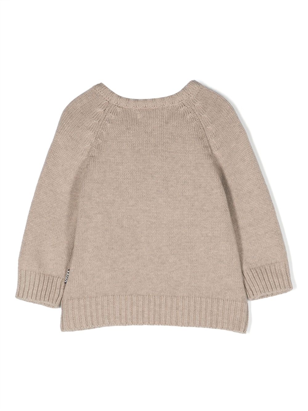 Molo intarsia-knit cotton-wool sweatshirt - Beige