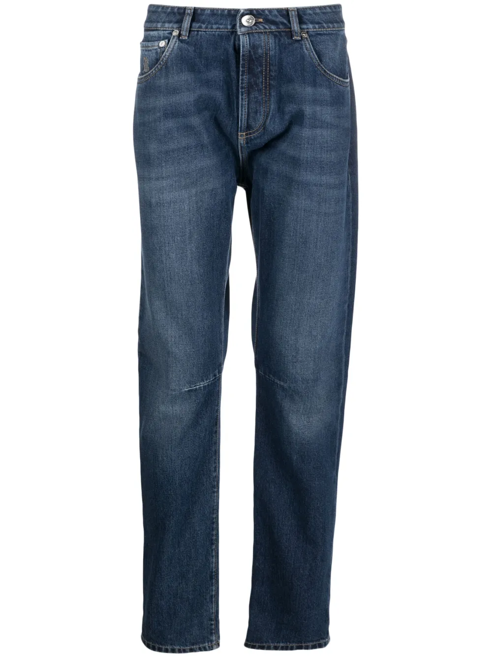 【Brunello Cucinelli】 Mid-riseストレートジーンズ Brunello Cucinelli ミッドライズ ストレートジーンズ | ブルー