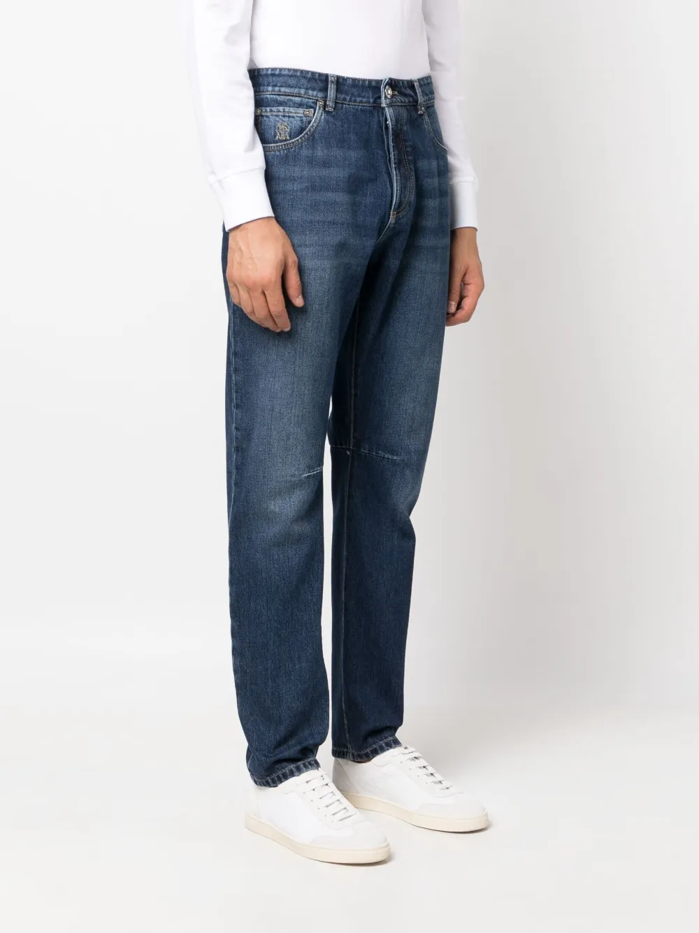 【BRUNELLO CUCINELLI】人気☆ ミッドライズ ストレートジーンズ Brunello Cucinelli ミッドライズ ストレートジーンズ | ブルー