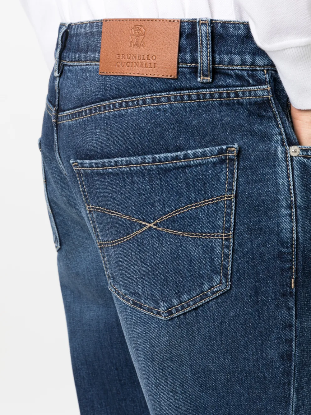 Brunello Cucinelli ミッドライズ ストレートジーンズ | ブルー