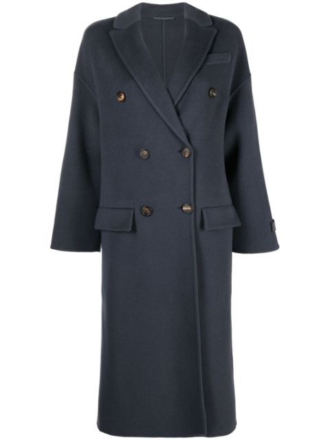 Brunello Cucinelli Monili bead-embellished wool-cashmere coat Women