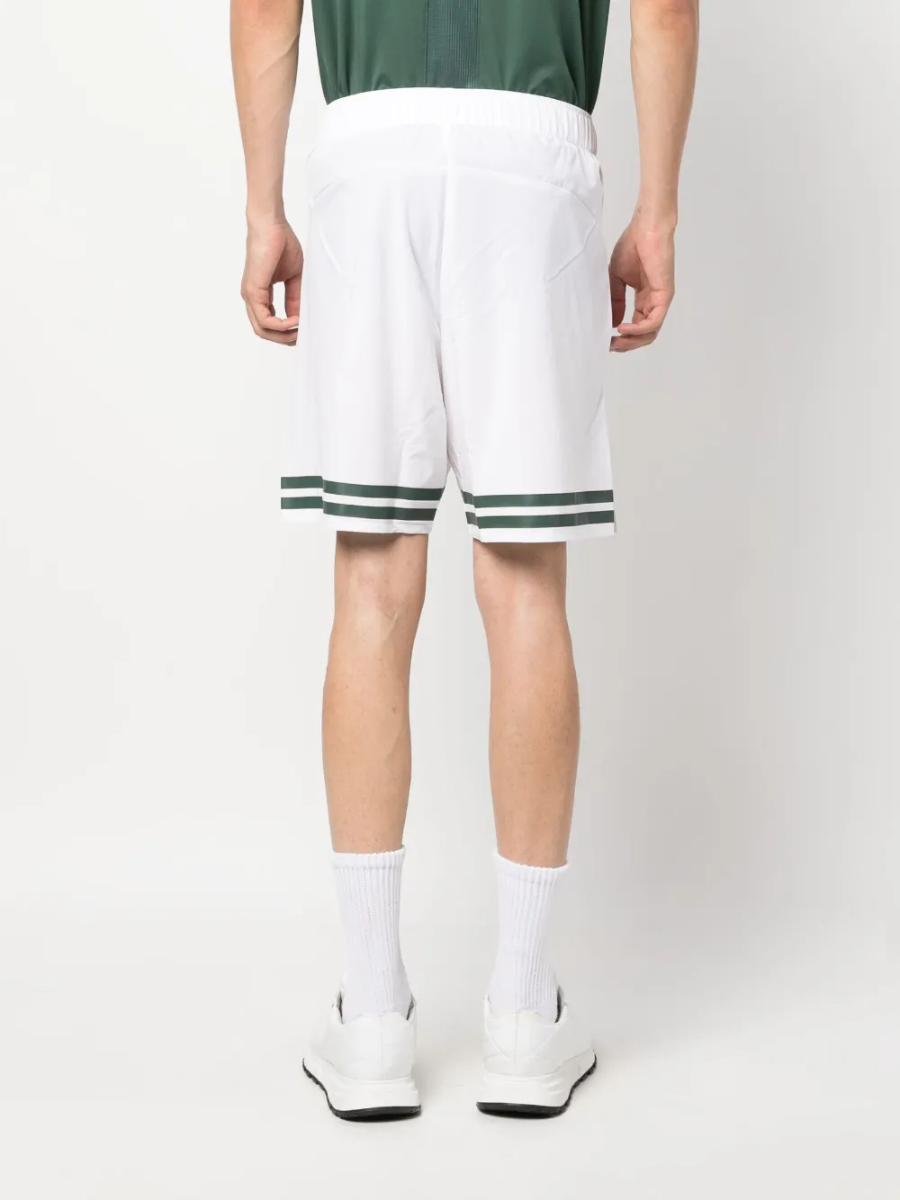 Mizuno Logo-print Elasticated Track Shorts In White