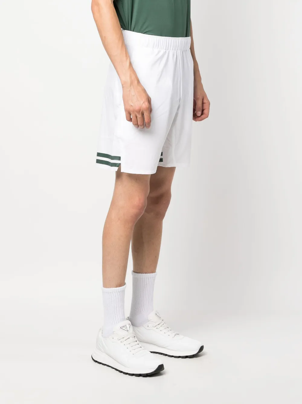 Mizuno Logo-print Elasticated Track Shorts In White