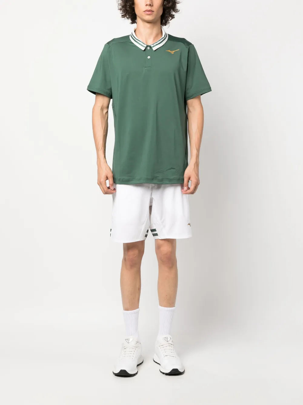 Mizuno logo-print elasticated track shorts | Running Shorts | Image 2