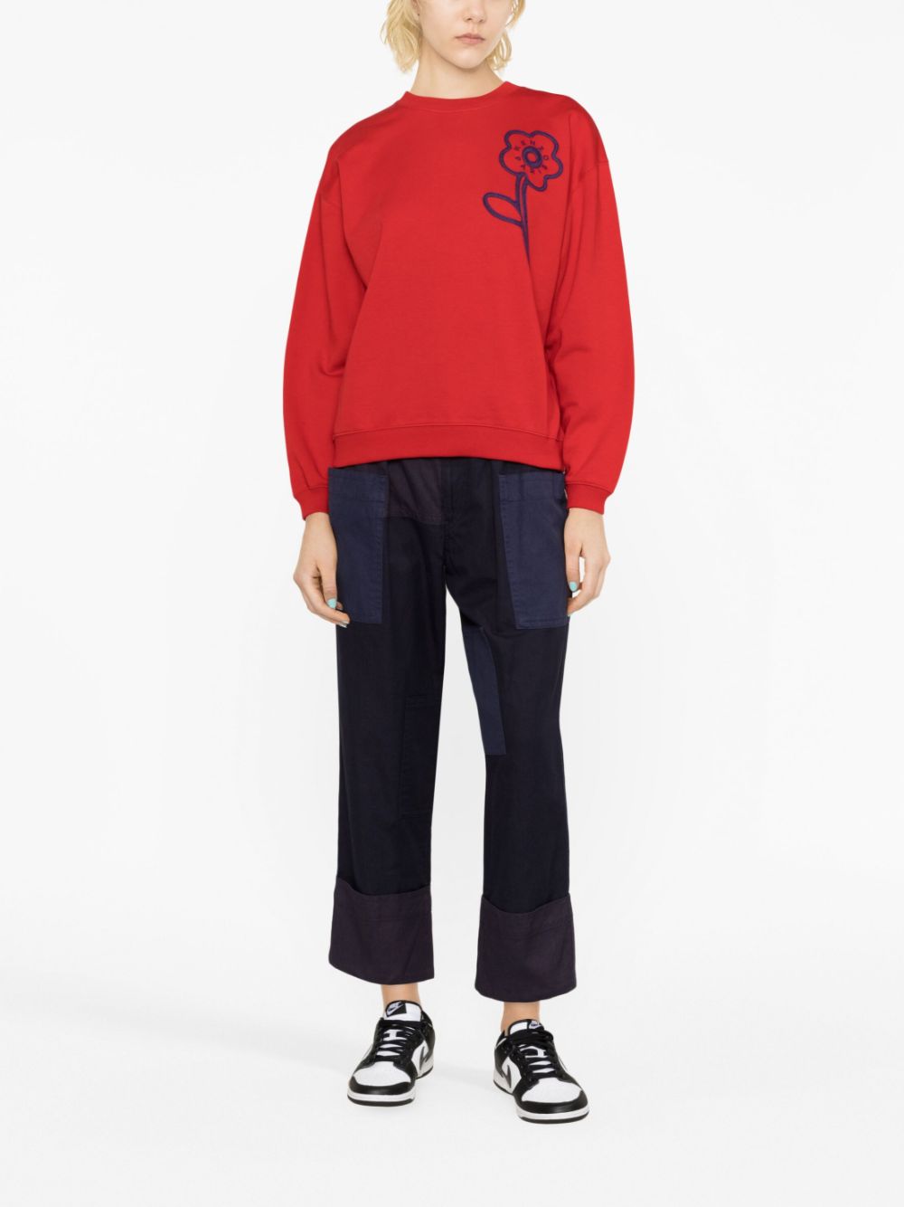 Kenzo Boke Flower-embroidered cotton sweatshirt Women